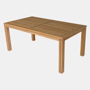 Mesa de jardín de teca, rectangular