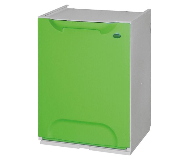 Well home papelera reciclaje polipropileno color verde. depósito 20l