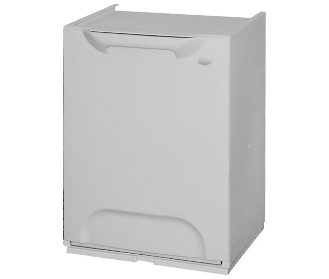 Well home papelera reciclaje en polipropileno color gris, depósito 20l