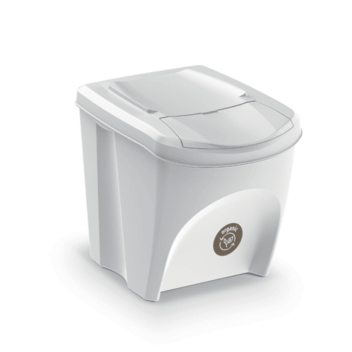 WELL HOME Conjunto de 4 lixeiras-lixeira, branco sujo, 4x25L WELL HOME Conjunto de 4 lixeiras-lixeira, branco sujo, 4x25L