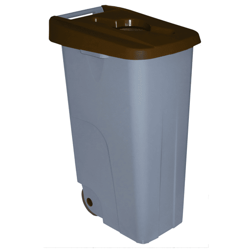 WELL HOME Recipiente Aberto 110L Marrom Alt.88cm+10 sacos de lixo 120L
