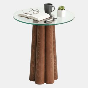 Mesa de Centro Redonda em Madeira Maciça