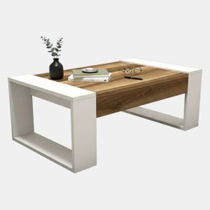 Mesa de centro com efeito madeira