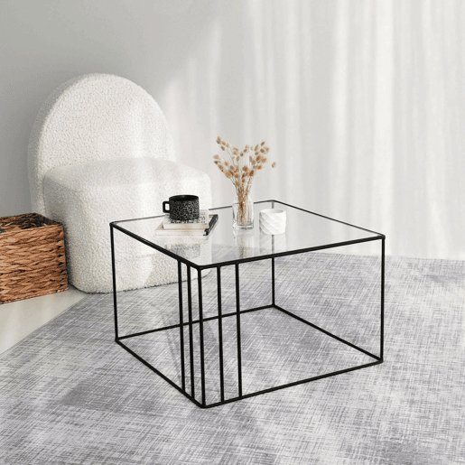 Mesa de Centro Quadrada em Metal