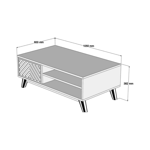 Mesa de centro com efeito madeira