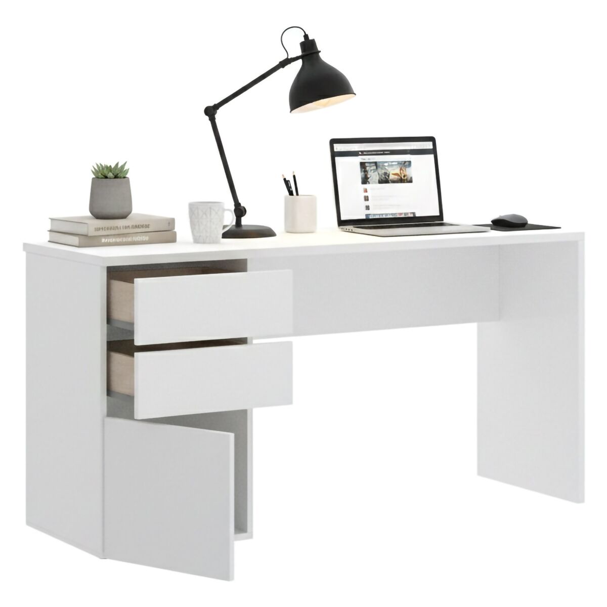 Mesa com efeito de madeira