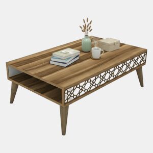 Mesa de centro com efeito madeira