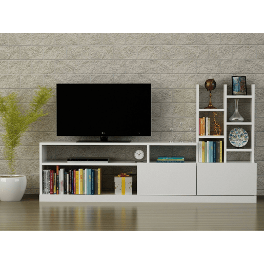 Móvel tv com efeito madeira