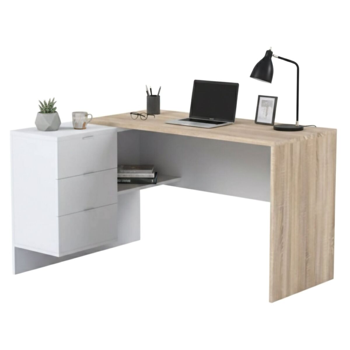 Mesa com efeito de madeira