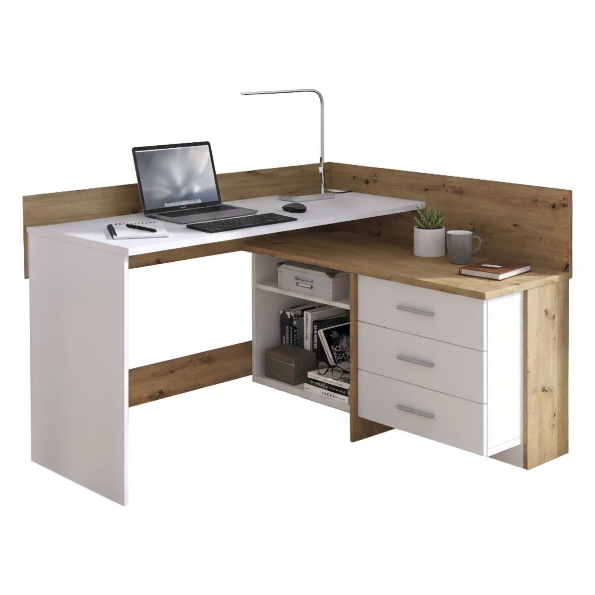 Mesa com efeito de madeira