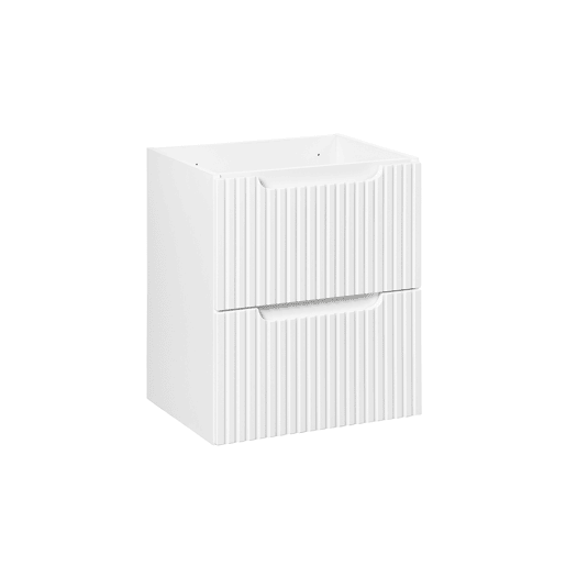 Móvel de lavatório 50cm 2 gavetas Riva Branco
