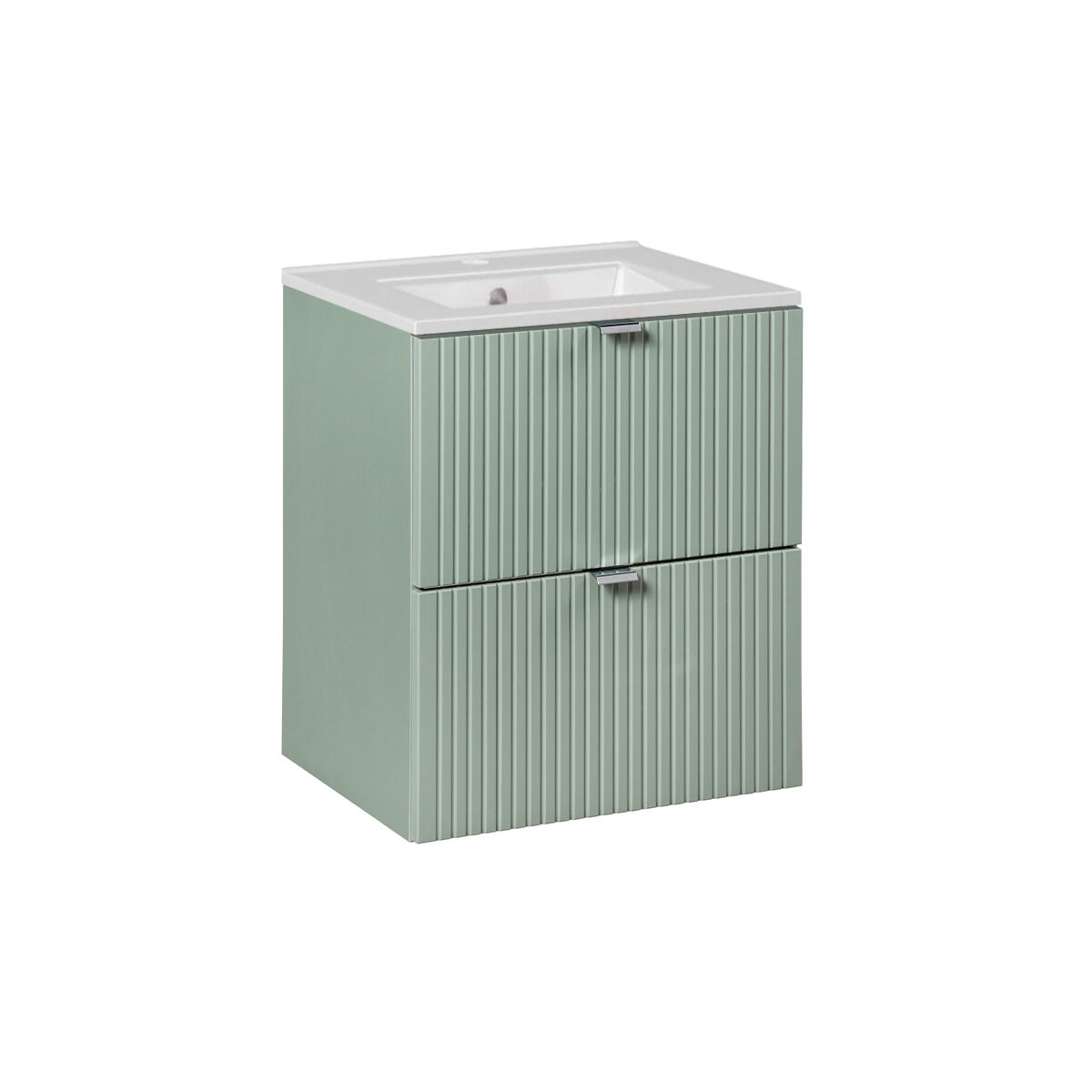 Mueble lavabo individual encastrado 2 cajones Jade