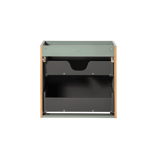 Móvel lavatório simples encastrado 60cm 2 gavetas Verde Jade