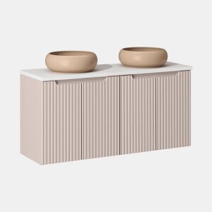 Móvel lavatório duplo 120cm 4 portas Riva Cashmere Branco