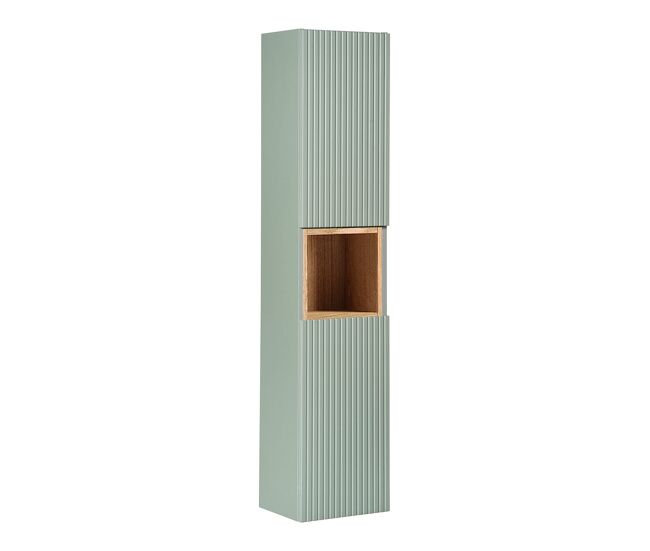 Columna de pared 2 puertas 1 compartimiento Jade Verde y Madera