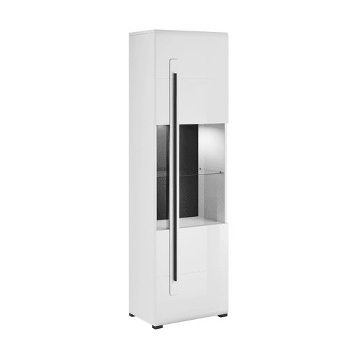 Vitrine 1 porte com LED Louis Branco