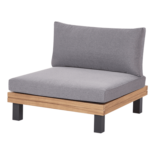 Conjunto de sofás de jardim de canto 5 lugares FRAZZANO Madeira de Acácia certificada Cinzento Conjunto de sofás de jardim de canto 5 lugares FRAZZANO Madeira de Acácia certificada Cinzento