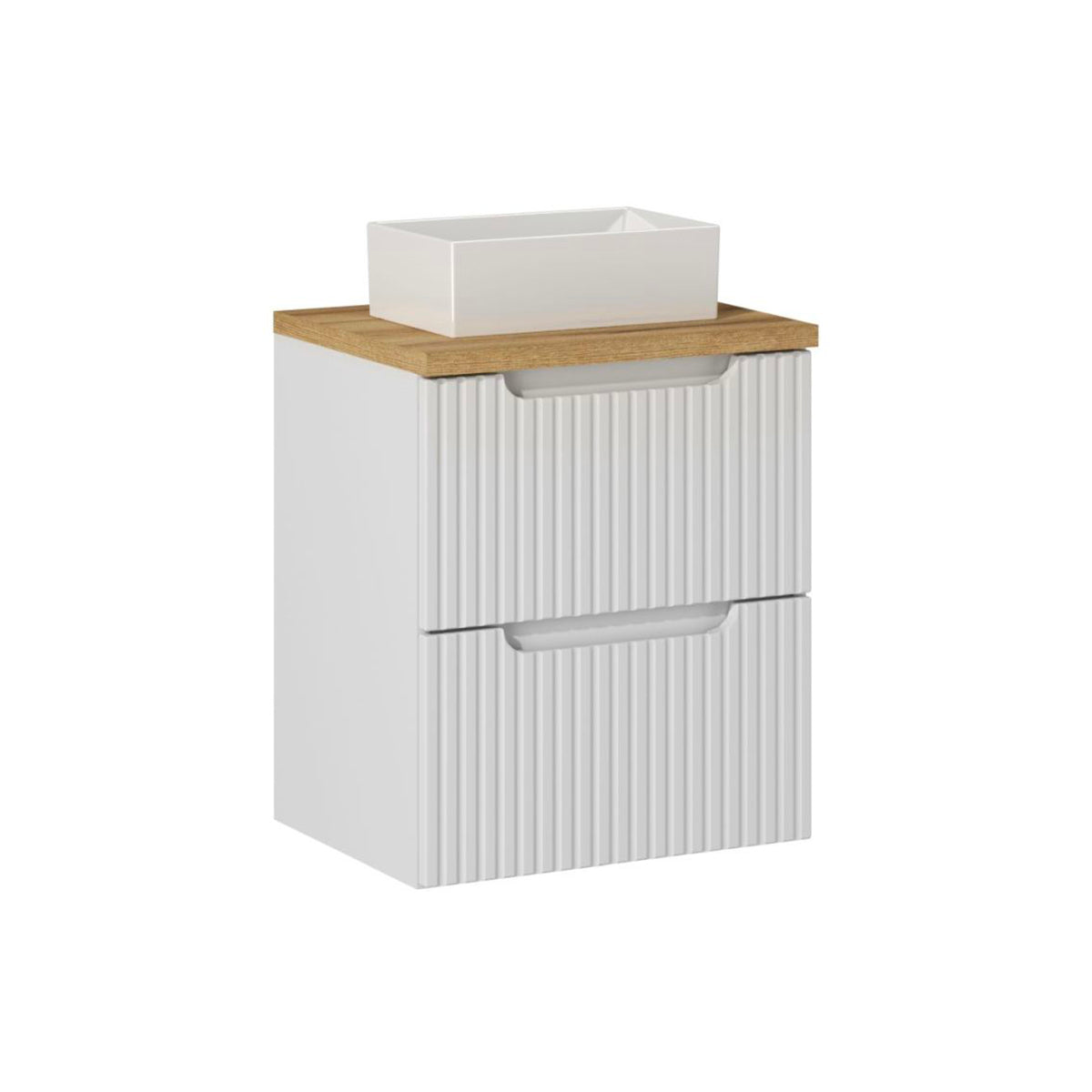 Mueble lavabo individual 2 cajones Riva 50