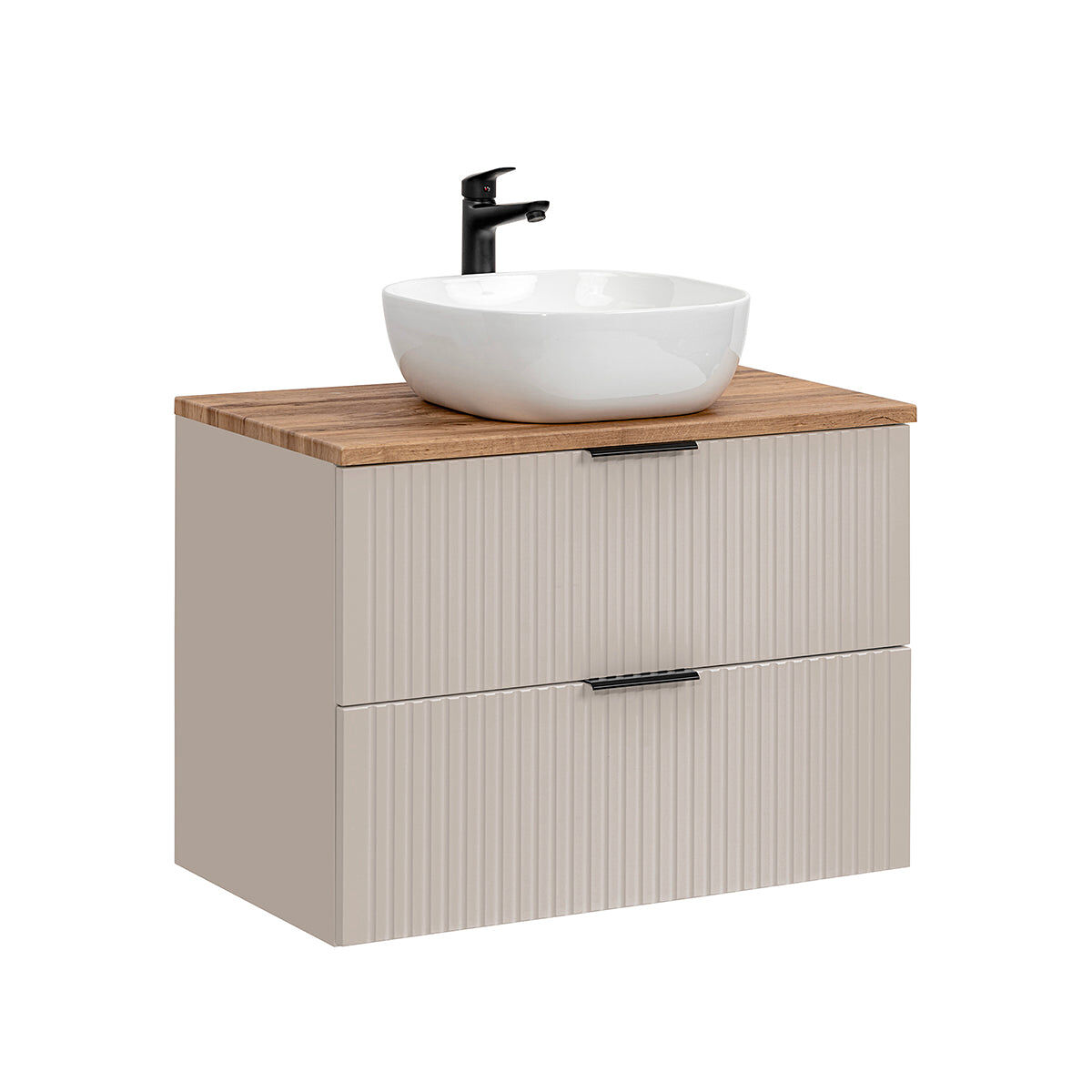 Mueble lavabo individual Adriel Cachemira y Madera 80