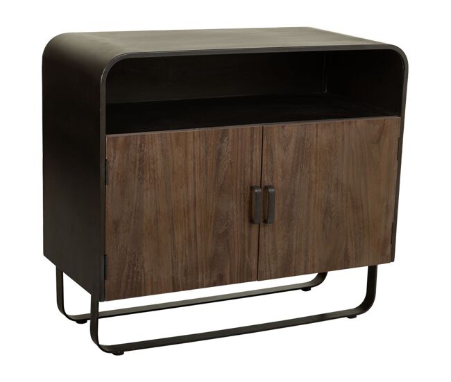 Aparador alexandra house living marrón hierro madera de abeto 44 x 80 x 90 cm
