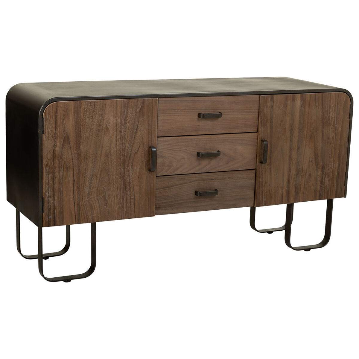 aparador alexandra house living marron hierro madera de abeto 47 x 76 x 145 cm
