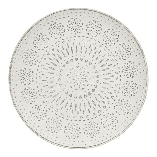 Mesa de apoio Mandala 40 x 39 x 40 cm Madeira Castanho Branco
