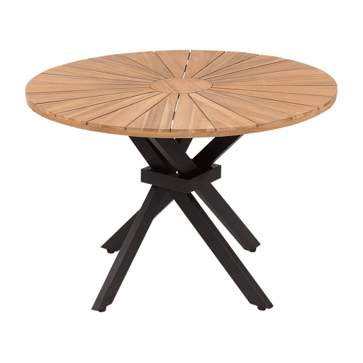Mesa de refeição de jardim CISSONE 110 cm 110 cm Madeira de acácia Castanho