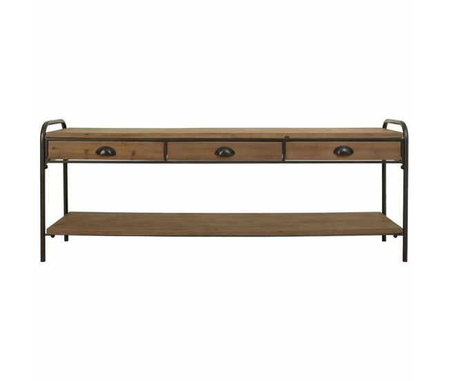 Aparador alexandra house living marrón hierro madera de abeto 38 x 58 x 149 cm