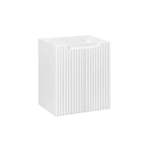 Móvel de lavatório 50cm 2 portas plano de lavatório Riva Branco e Madeira