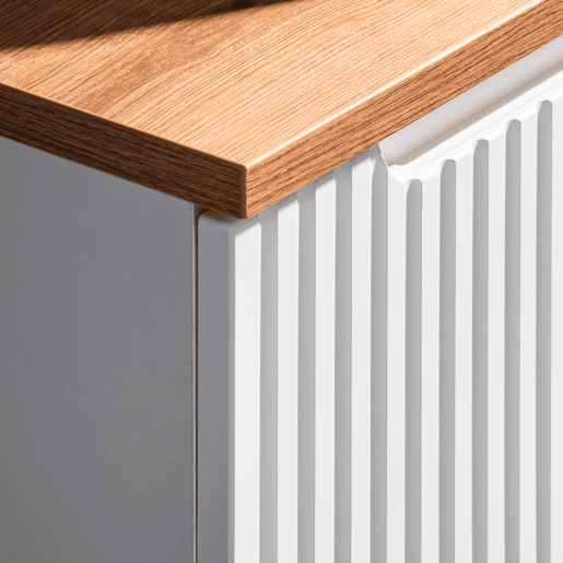 Móvel de lavatório 50cm 2 portas Riva Branco