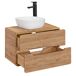 Conjunto de muebles con lavabo individual y columna Arun Conjunto de muebles con lavabo individual y columna Arun Madera