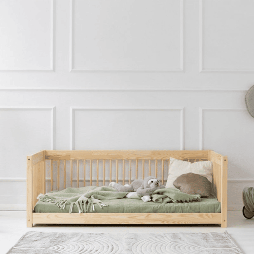 Banco cama 90x190 com base de ripas Perrine Madeira Banco cama 90x190 com base de ripas Perrine Madeira