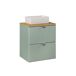 Mueble lavabo individual 2 cajones Jade Mueble lavabo individual 2 cajones Jade Verde