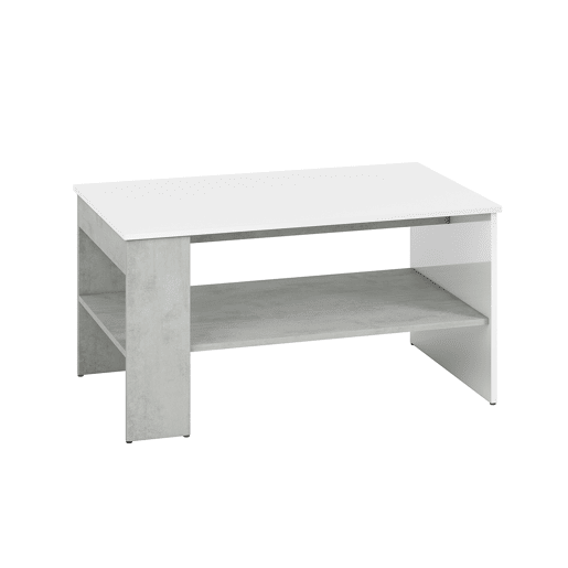 Mesa centro Orion Branca e Efeito betão Mesa centro Orion Branca e Efeito betão