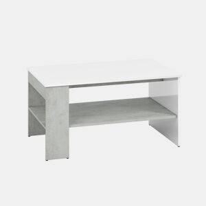 Mesa centro Orion Branca e Efeito betão