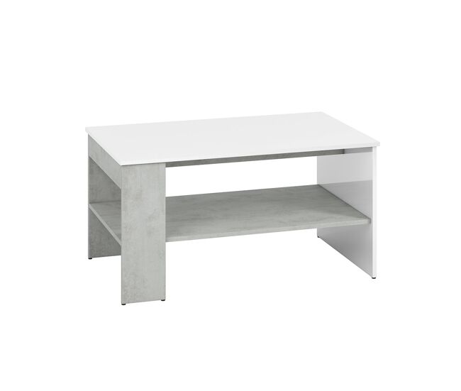 Mesa de centro Orion Blanca y Efecto concreto