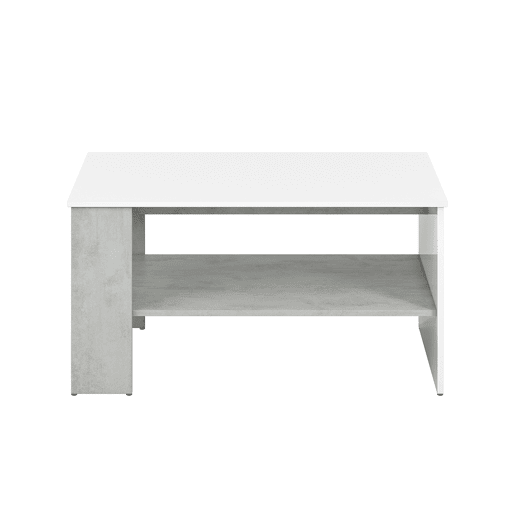 Mesa centro Orion Branca e Efeito betão Mesa centro Orion Branca e Efeito betão
