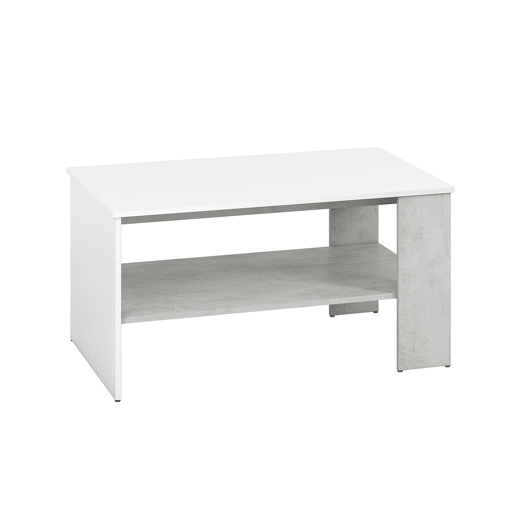 Mesa centro Orion Branca e Efeito betão Mesa centro Orion Branca e Efeito betão