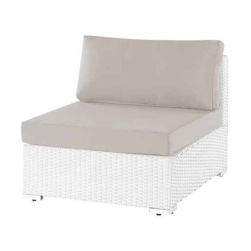 Conjunto de sofás de jardim de canto 4 lugares SANO à direita Branco