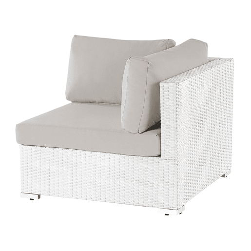 Conjunto de sofás de jardim de canto 4 lugares SANO à direita Branco