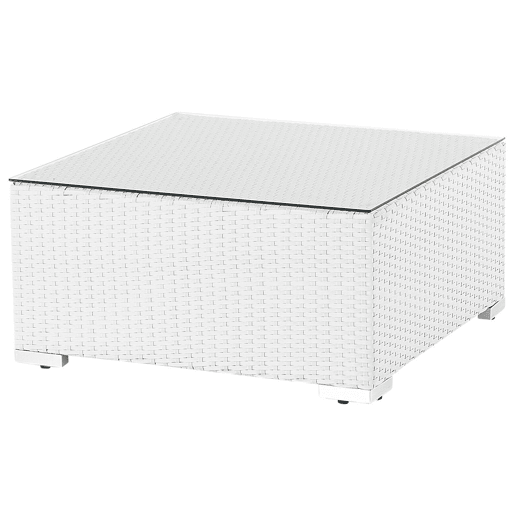 Conjunto de sofás de jardim de canto 4 lugares SANO à direita Branco