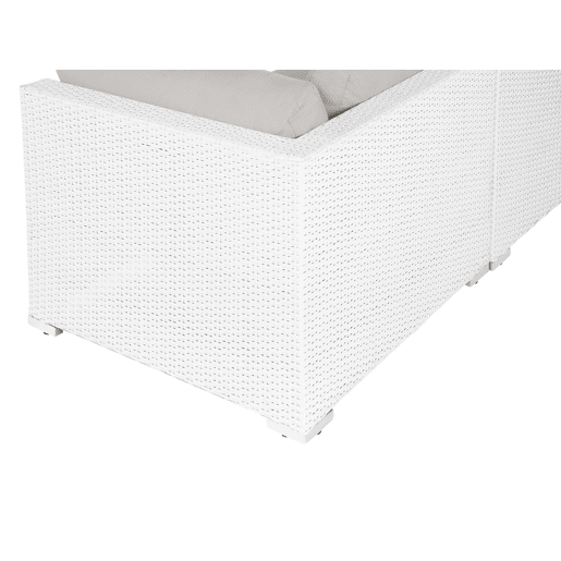 Conjunto de sofás de jardim de canto 4 lugares SANO à direita Branco