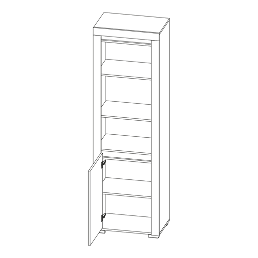 Estante 1 porta LED incluída Kasla Branco