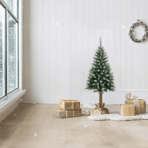 Árvore de Natal dos Alpes Verdes Nevados 150x70cm 7house
