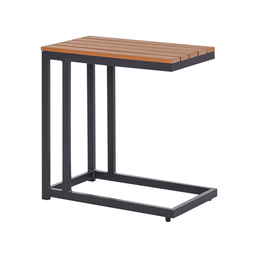 Mesa de apoio de jardim MESSINA 60 cm 35 cm Preto