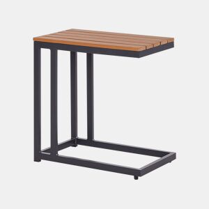 Mesa de apoio de jardim MESSINA 60 cm 35 cm Preto