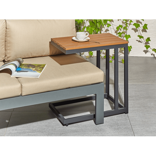 Mesa de apoio de jardim MESSINA 60 cm 35 cm Preto