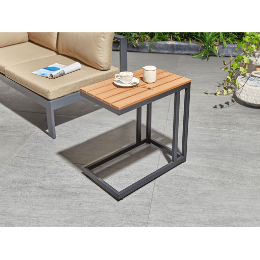 Mesa de apoio de jardim MESSINA 60 cm 35 cm Preto