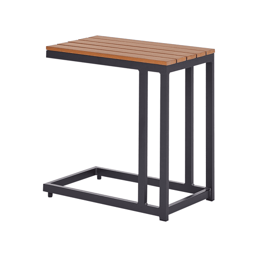 Mesa de apoio de jardim MESSINA 60 cm 35 cm Preto