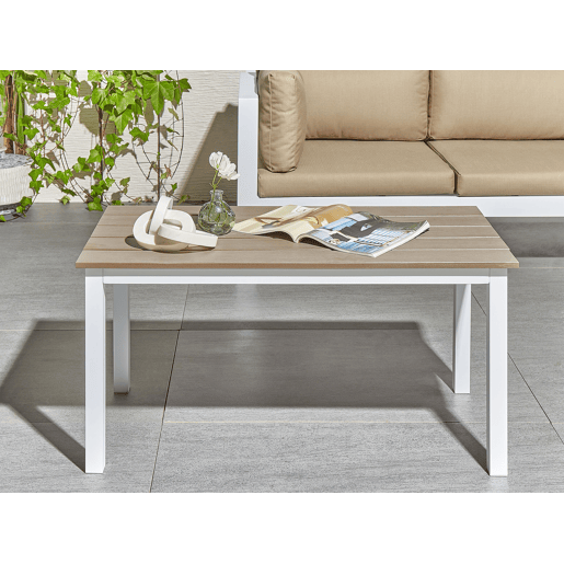 Mesa de refeição de jardim MESSINA 100 cm 52 cm Branco
